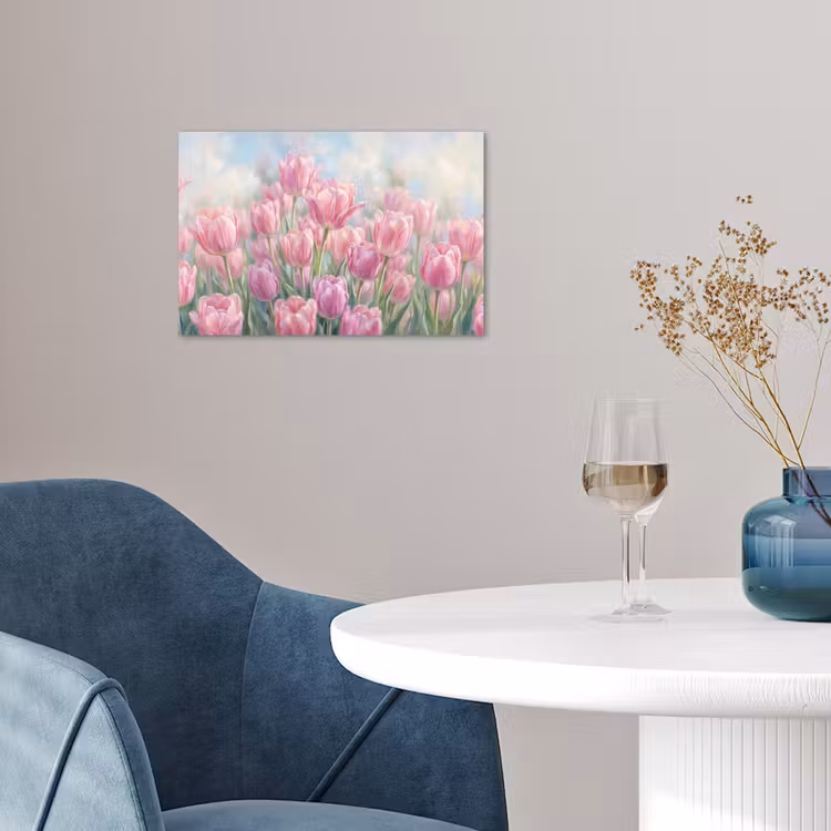 Poster - Tulpen - Veld - Lente - Roze — 4