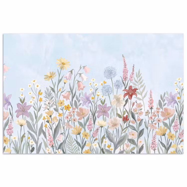 Poster - Weidebloemen - Illustratie - Kleurrijk — 1