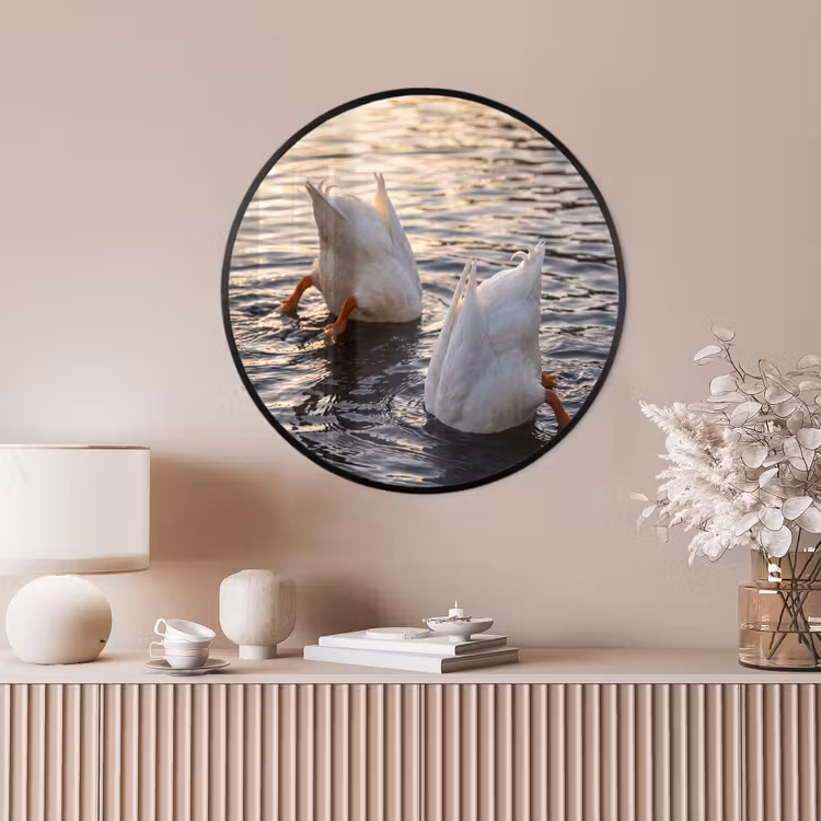 Ronde fotolijst - Eenden - Water - Natuur — 4