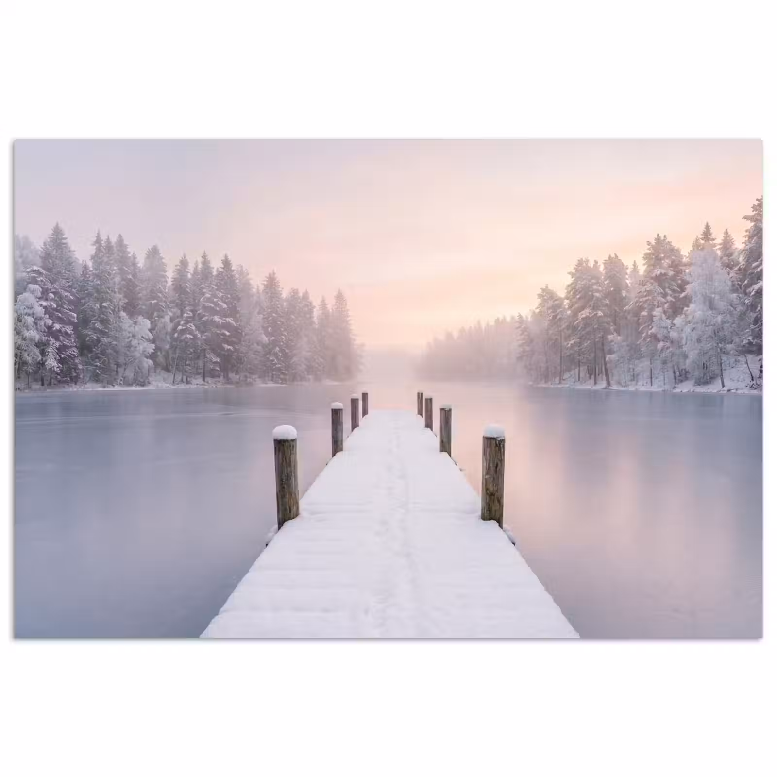 Poster - Steiger - Meer - Mist - Winter - Serene — 1