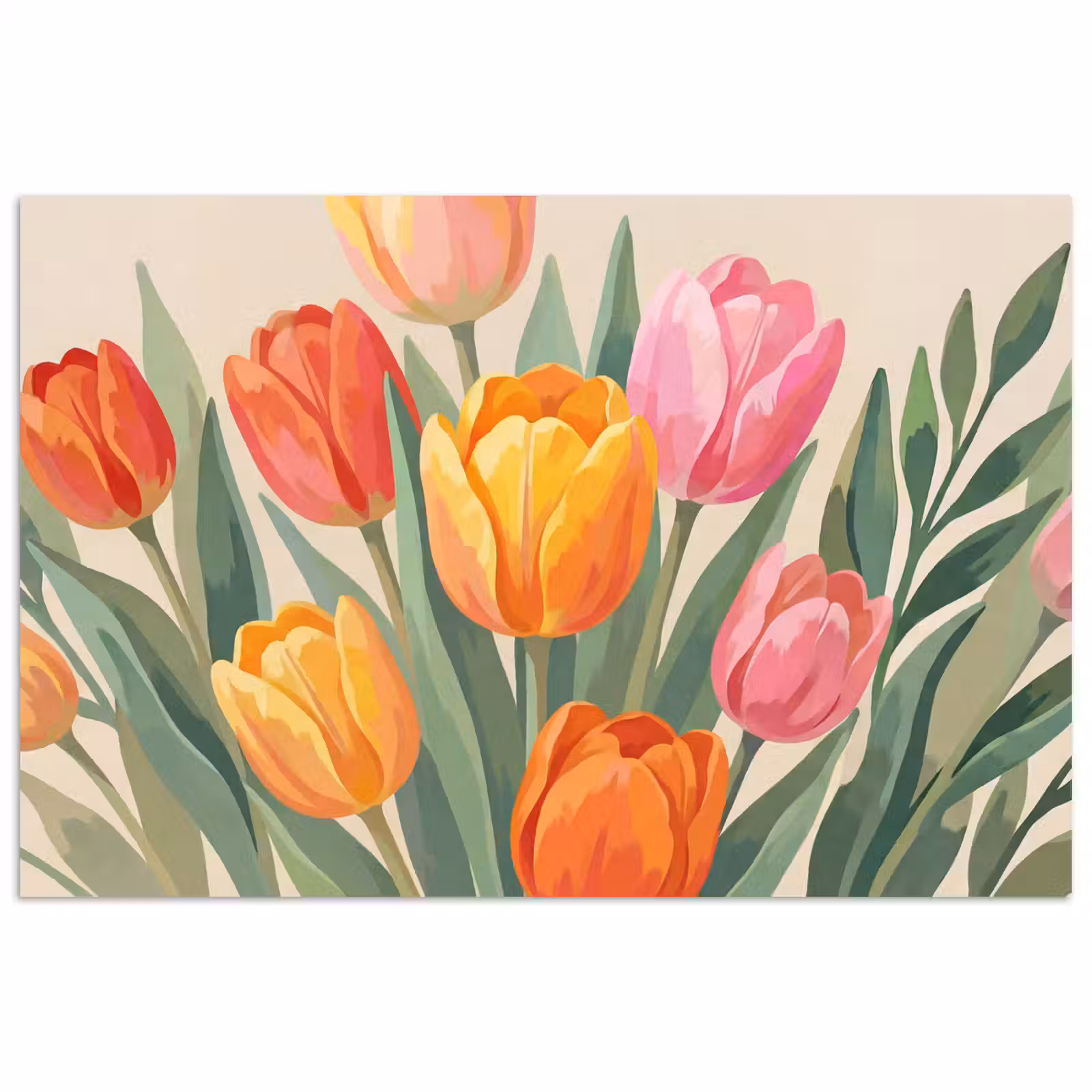 Poster - Tulpen - Abstract - Kleurrijk — 1