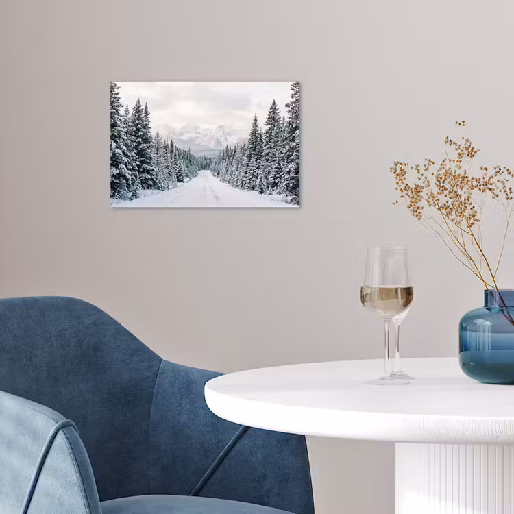 Poster - Weg - Sneeuw - Naaldbos - Winter - Avontuurlijk — 4
