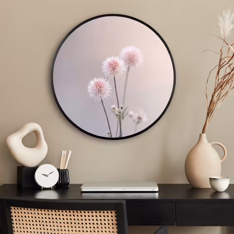 Ronde fotolijst - Bloemen - Bollen - Roze — 2