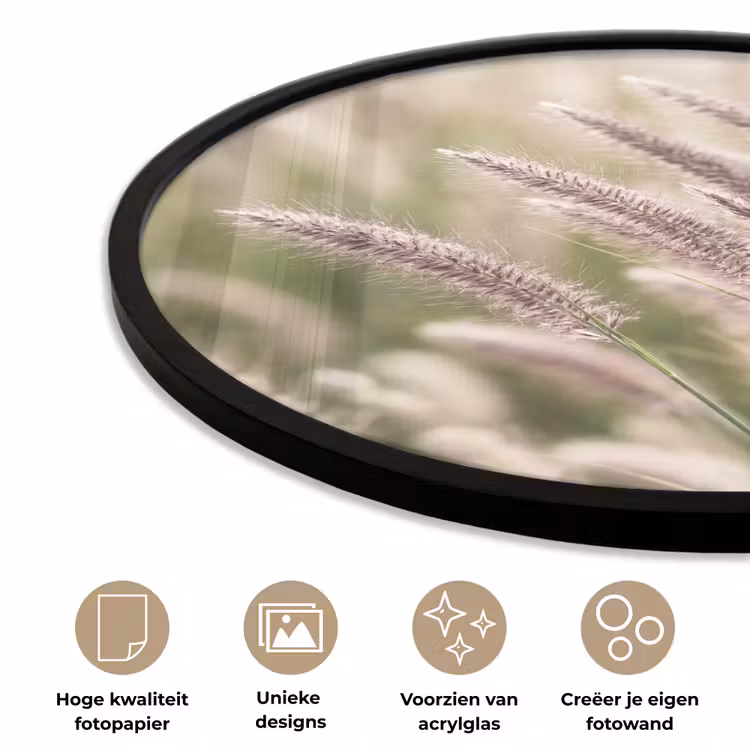 Ronde fotolijst - Gras - Close up - Groen — 5