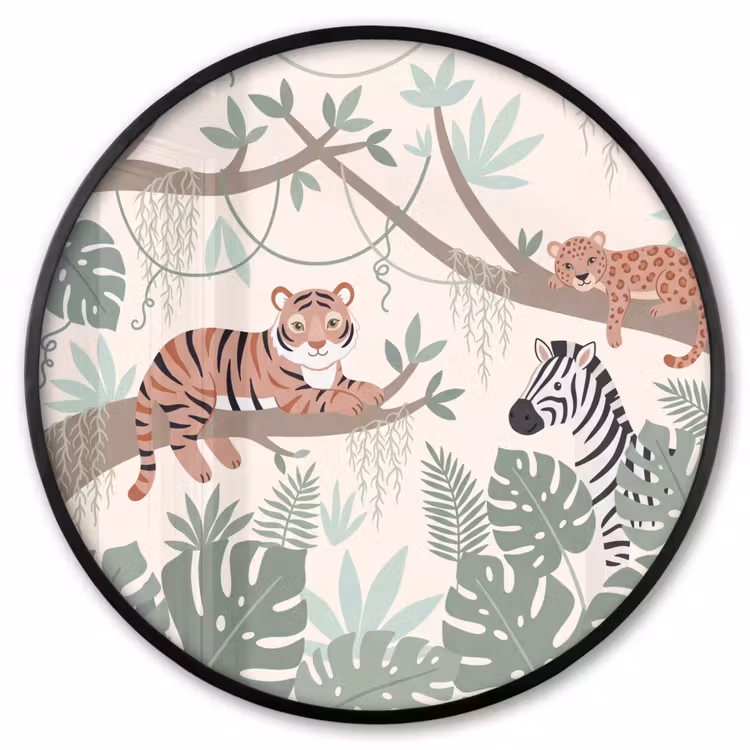 Ronde fotolijst - Jungle - Rustiek - Pastel — 1
