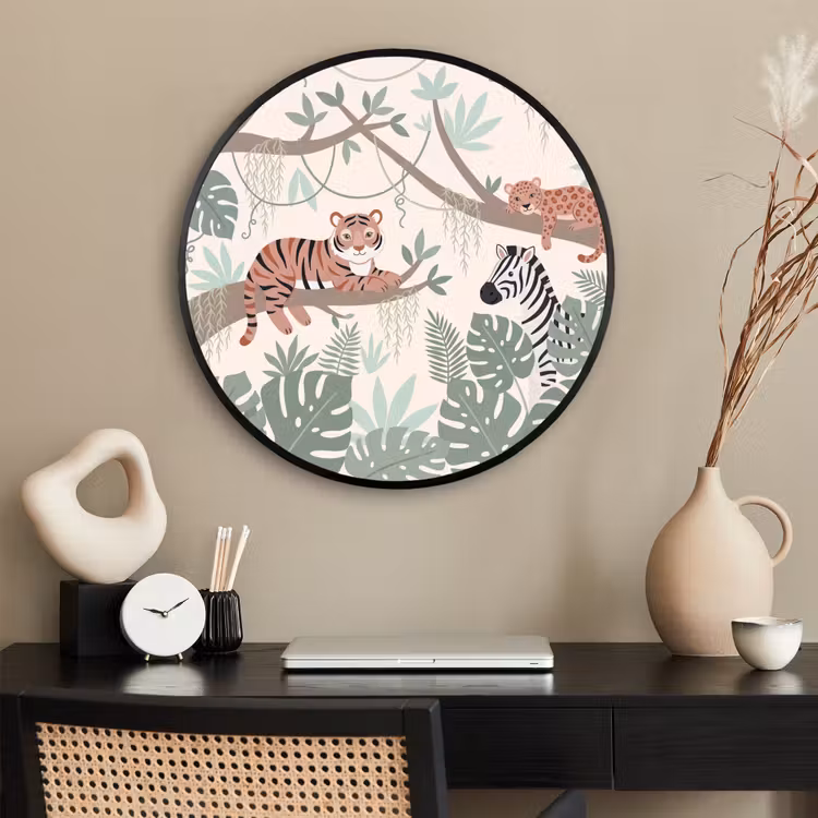 Ronde fotolijst - Jungle - Rustiek - Pastel — 2