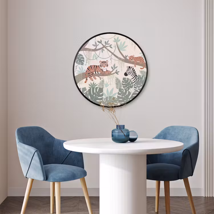 Ronde fotolijst - Jungle - Rustiek - Pastel — 3