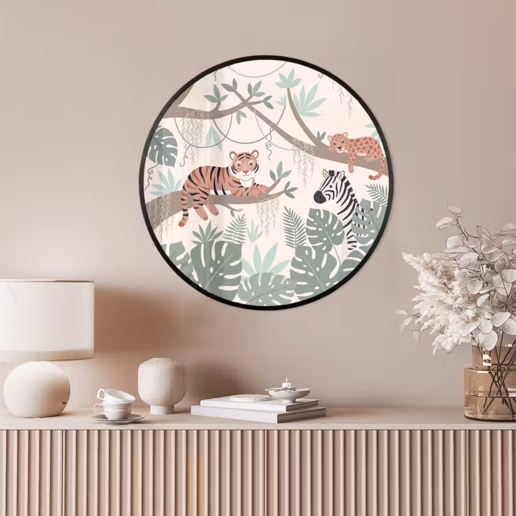 Ronde fotolijst - Jungle - Rustiek - Pastel — 4