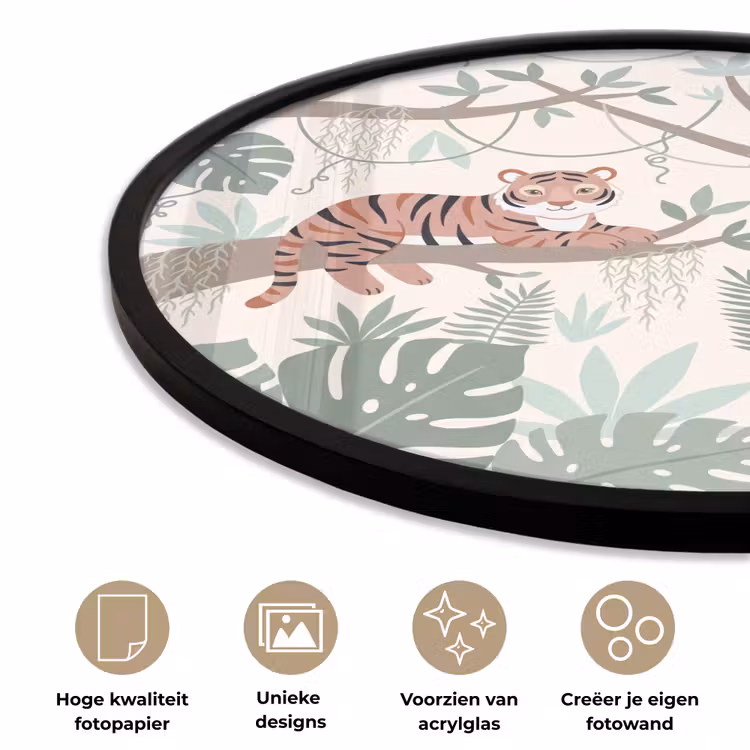Ronde fotolijst - Jungle - Rustiek - Pastel — 5