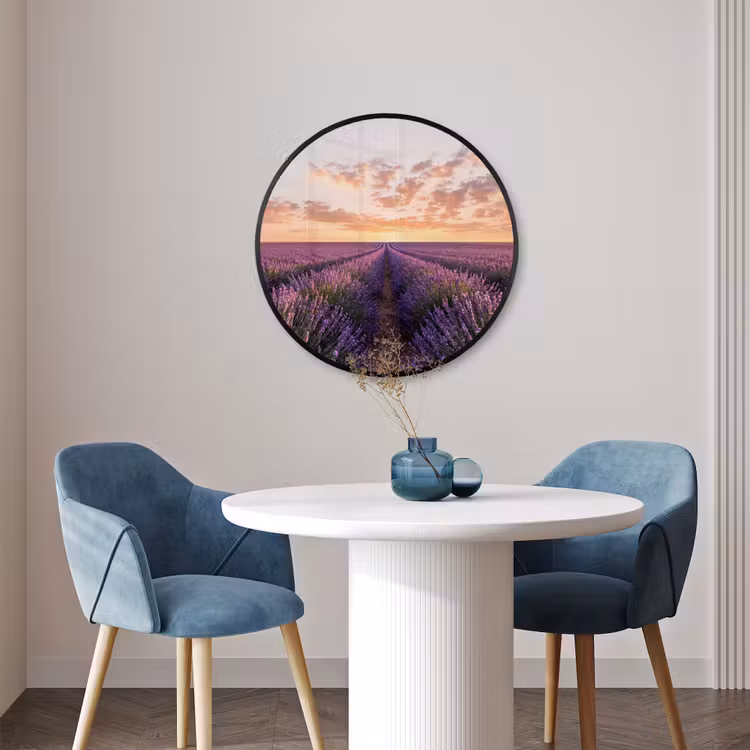 Ronde fotolijst - Landschap - Lavendelveld - Paars — 3