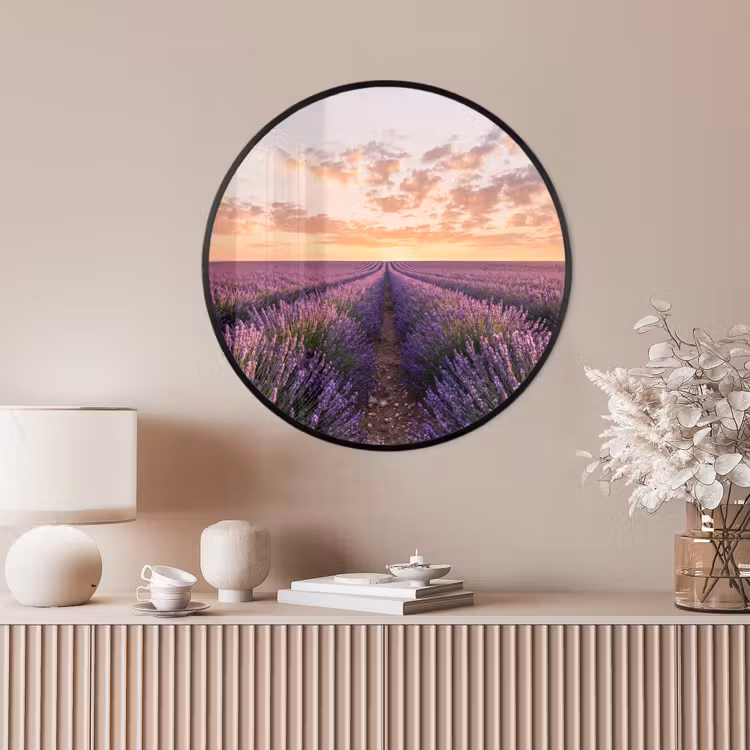 Ronde fotolijst - Landschap - Lavendelveld - Paars — 4