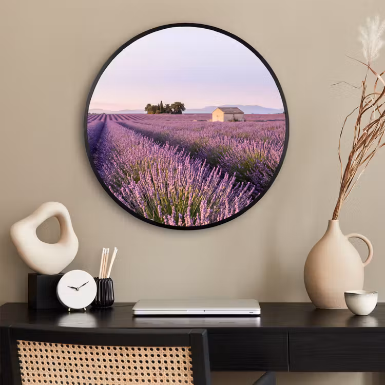 Ronde fotolijst - Lavendel - Landschap - Sereen - Paars — 2