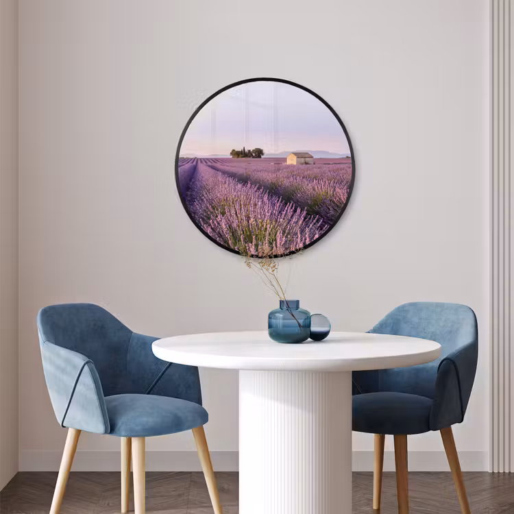 Ronde fotolijst - Lavendel - Landschap - Sereen - Paars — 3