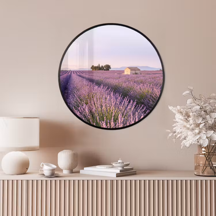Ronde fotolijst - Lavendel - Landschap - Sereen - Paars — 4