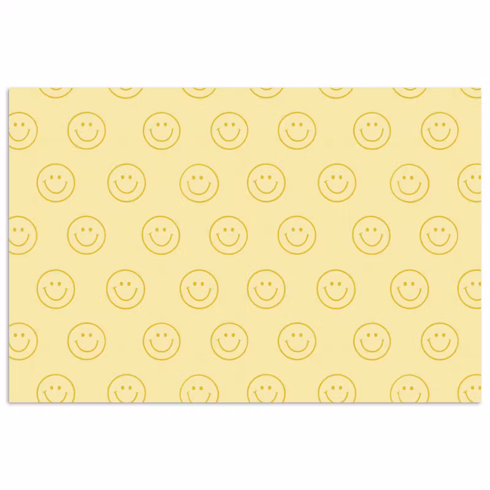 Poster - Smileys - Patroon - Retro - Zachtgeel — 1