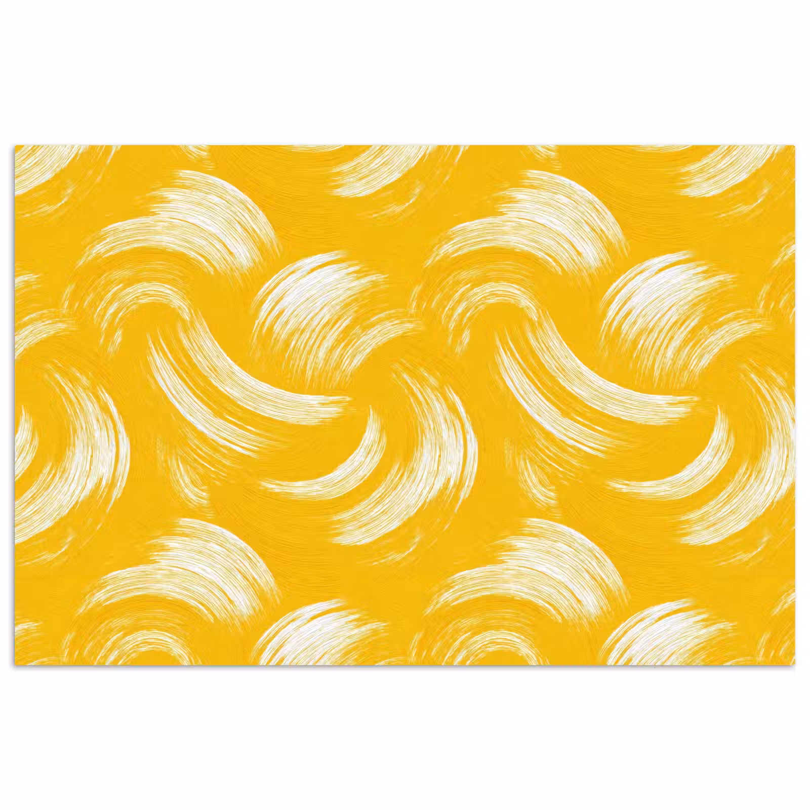 Poster - Verfstreken - Abstract - Dynamisch - Geel — 1