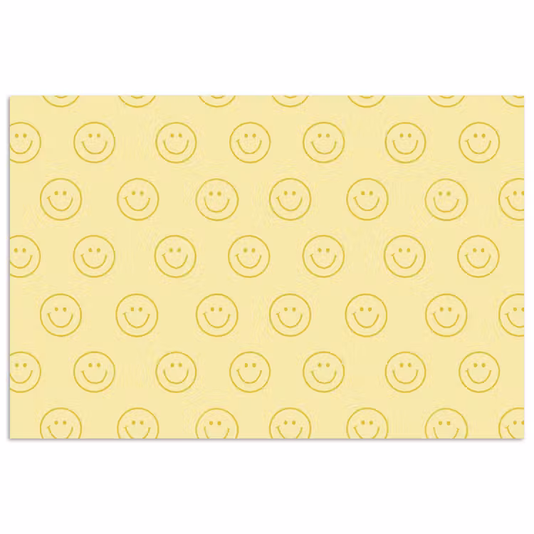 Poster - Smileys - Patroon - Retro - Zachtgeel — 1