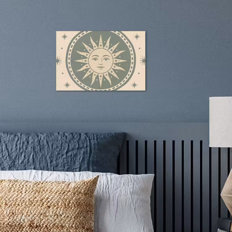 Poster - Zon - Sterren - Astrologie - Vintage - Groen — 3