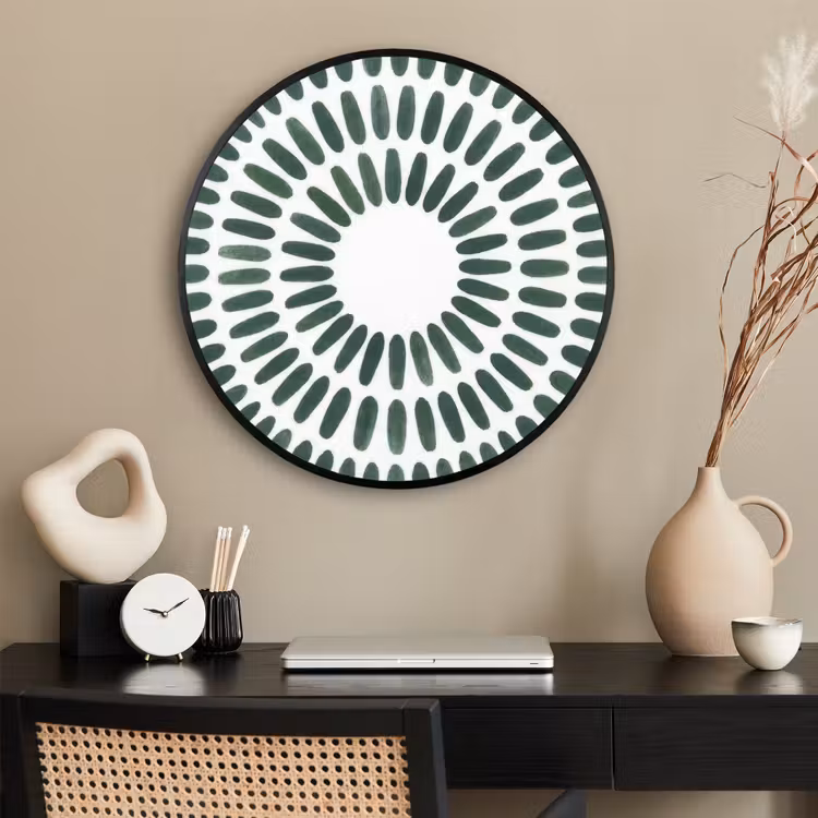 Ronde fotolijst - Abstract - Cirkel - Patroon - Modern - Groen — 2