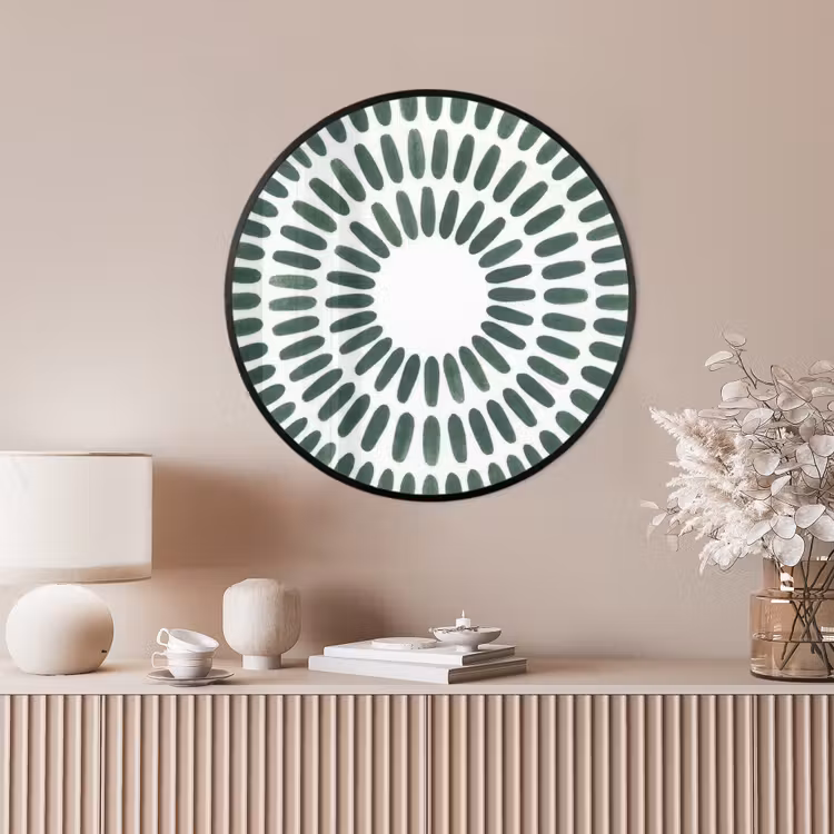 Ronde fotolijst - Abstract - Cirkel - Patroon - Modern - Groen — 4