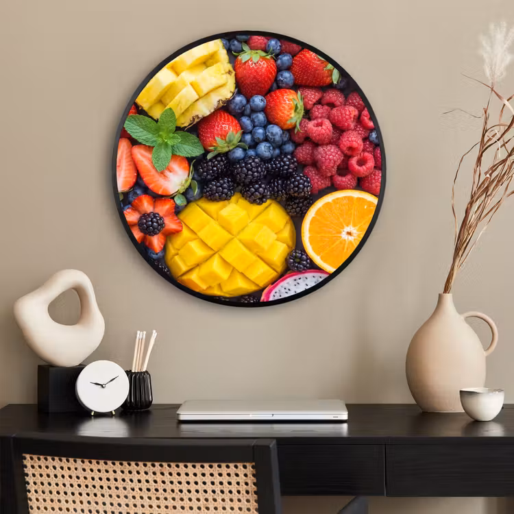 Ronde fotolijst - Fruit - Vers - Kleurrijk - Eten — 2