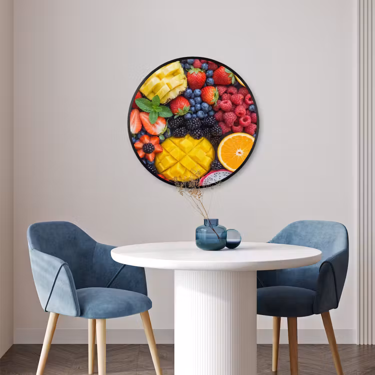 Ronde fotolijst - Fruit - Vers - Kleurrijk - Eten — 3
