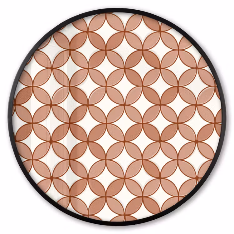 Ronde fotolijst - Geometrisch - Cirkels - Modern - Terracotta — 1