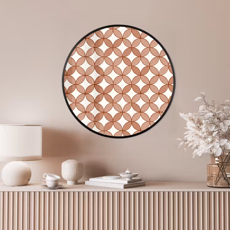 Ronde fotolijst - Geometrisch - Cirkels - Modern - Terracotta — 4