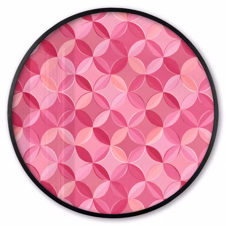Ronde fotolijst - Geometrisch - Mozaïek - Modern - Roze — 1