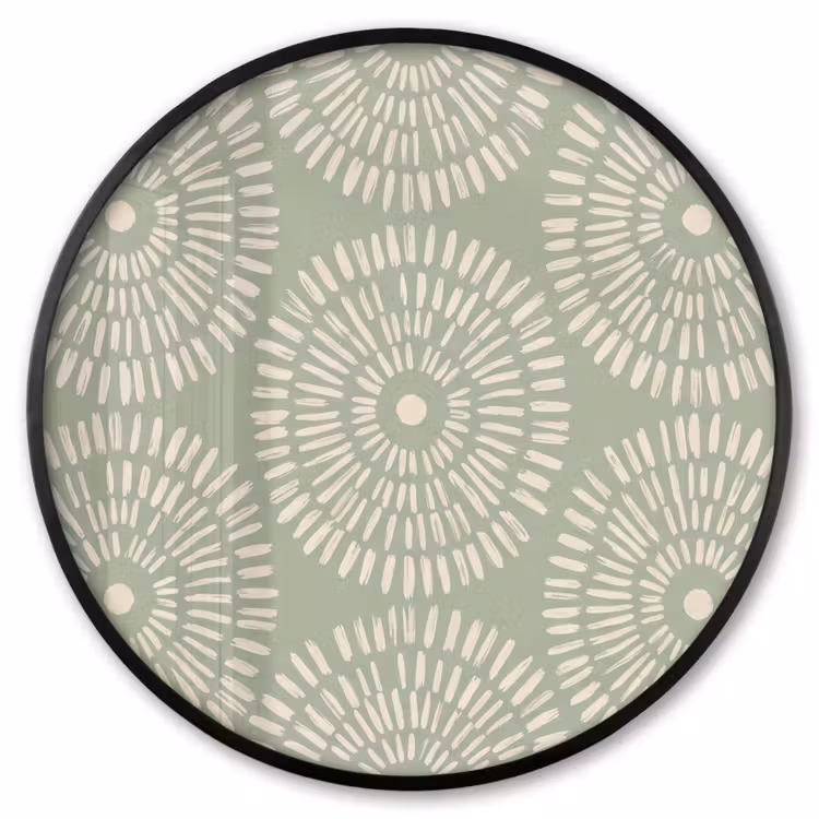 Ronde fotolijst - Patroon - Cirkels - Abstract - Modern - Groen — 1