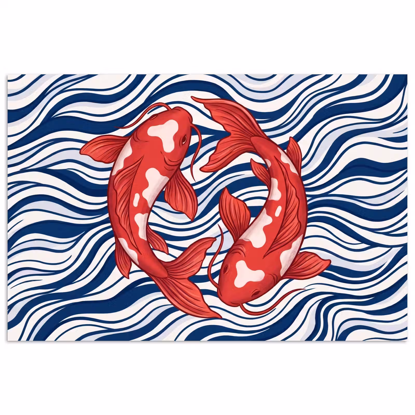 Poster - Vis - Water - Natuur - Illustratie - Rood — 1