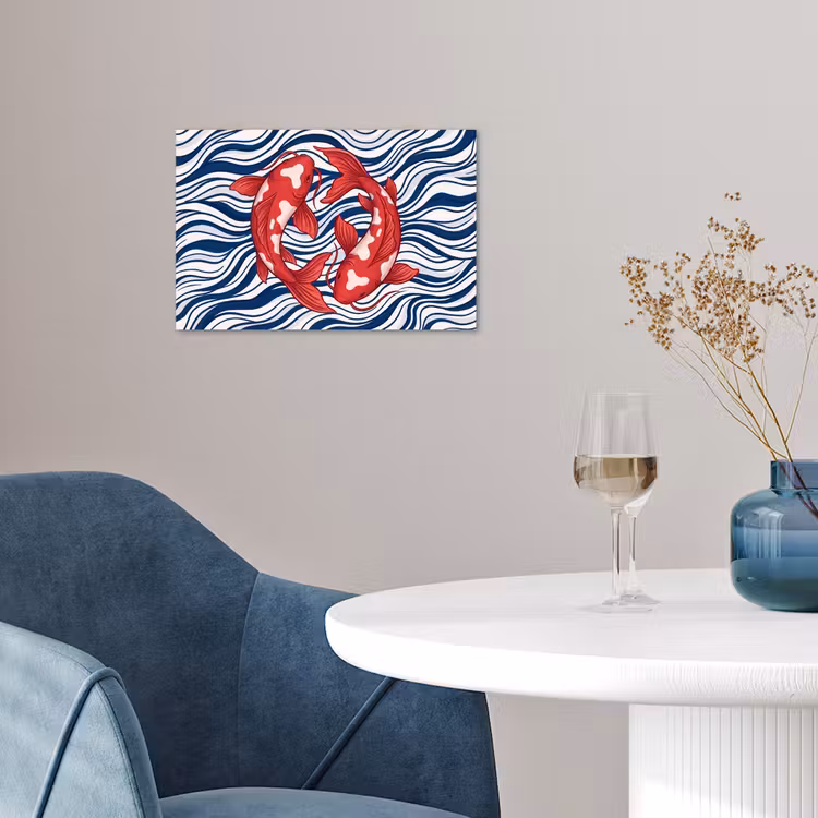 Poster - Vis - Water - Natuur - Illustratie - Rood — 4