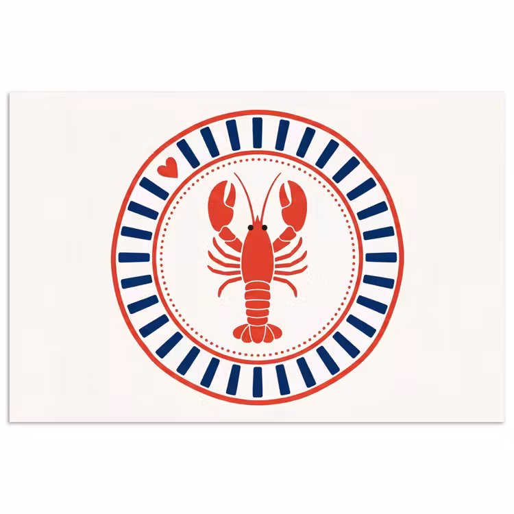 Poster - Zeeleven - Kreeft - Embleem - Grafisch - Rood — 1