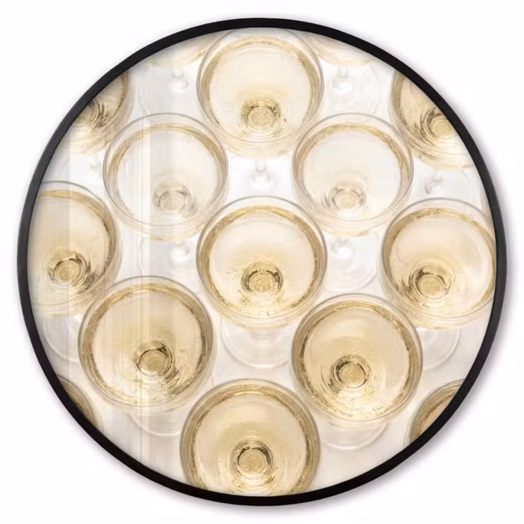 Ronde fotolijst - Drank - Glazen - Feest - Goud — 1