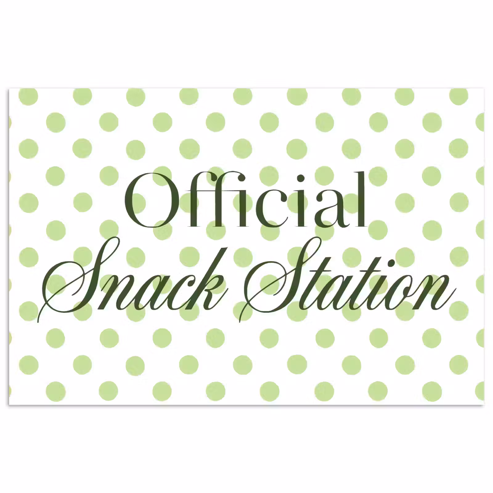 Poster - Snack Station - Groen - Stippen — 1
