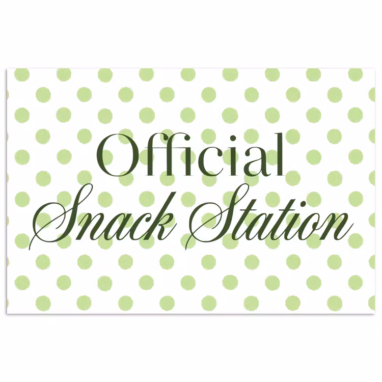 Poster - Snack Station - Groen - Stippen — 1
