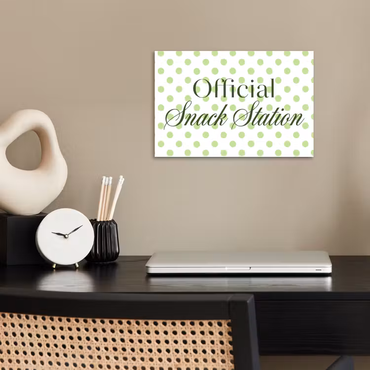 Poster - Snack Station - Groen - Stippen — 2