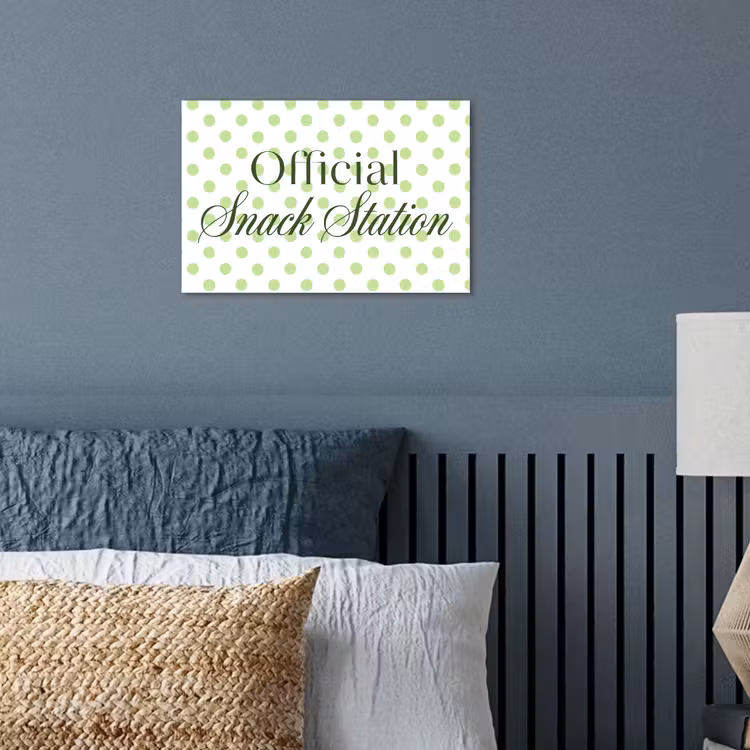 Poster - Snack Station - Groen - Stippen — 3