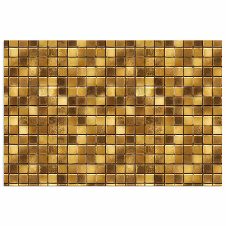 Poster - Tegels - Mozaïek - Luxe - Warm Goud — 1
