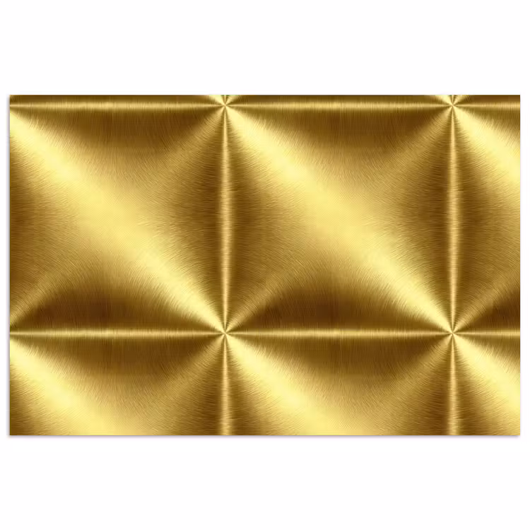 Poster - Textuur - Geborsteld Goud - Industrieel - Metallic — 1