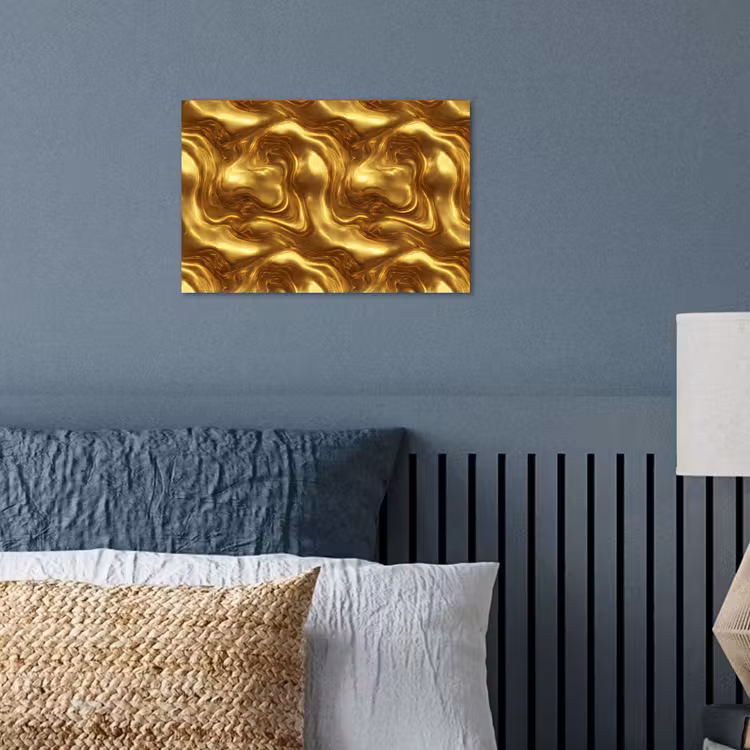 Poster - Textuur - Vloeibaar - Organisch - Goud — 3
