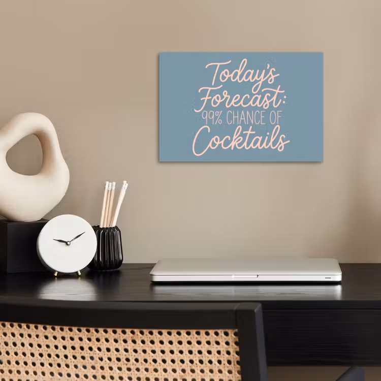 Poster - Today's Forecast - Cocktails - Blauw — 2