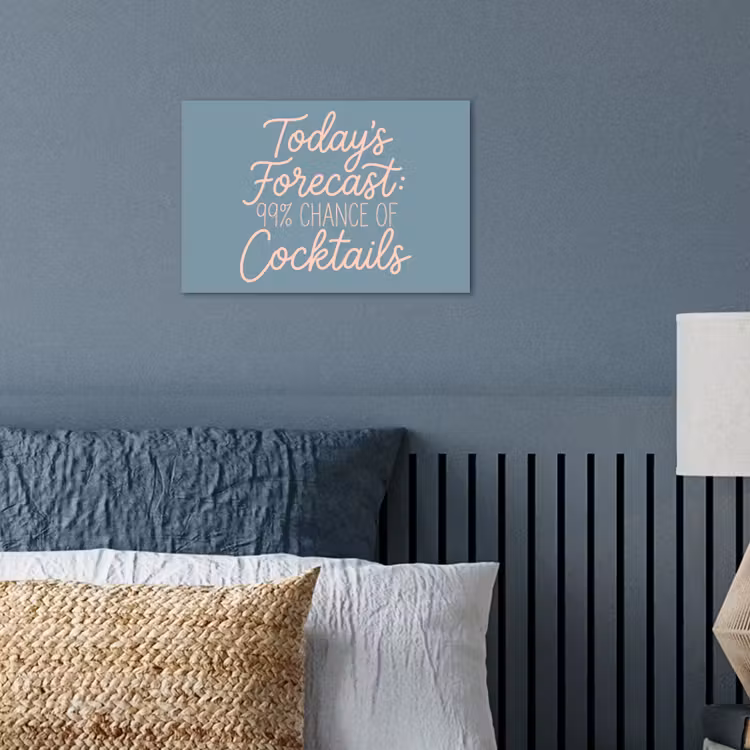 Poster - Today's Forecast - Cocktails - Blauw — 3