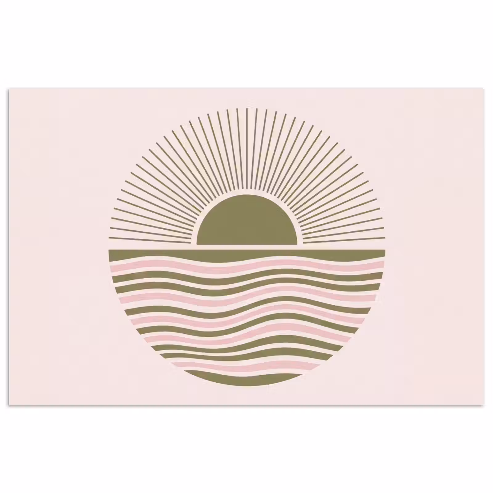 Poster - Zon - Zee - Abstract - Modern - Roze — 1