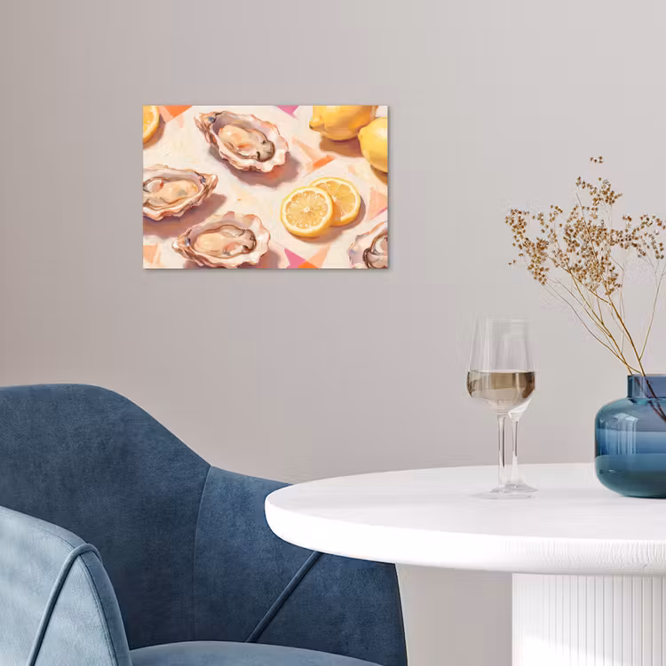 Poster - Stilleven - Citroenen - Oesters - Abstract - Oranje — 4