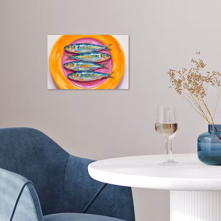 Poster - Vis - Vier - Eten - Modern - Kleurrijk — 4