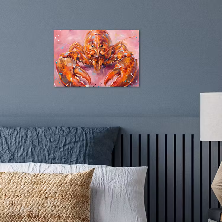 Poster - Zeeleven - Kreeft - Spatters - Abstract - Roze — 3