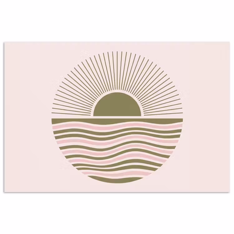 Poster - Zon - Zee - Abstract - Modern - Roze — 1