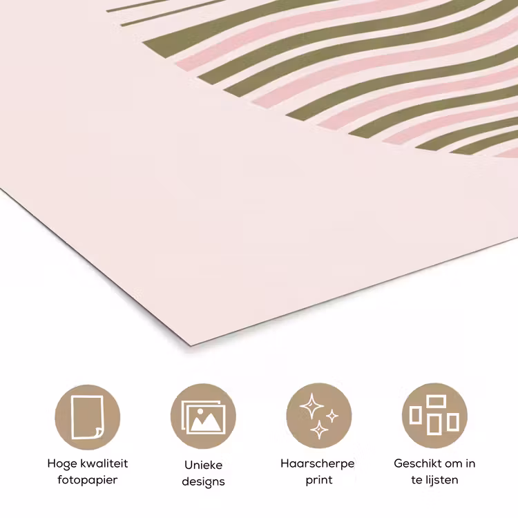 Poster - Zon - Zee - Abstract - Modern - Roze — 5