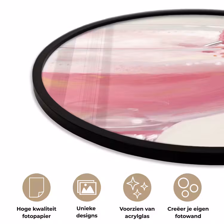 Ronde fotolijst - Cocktail - Framboos - Drank - Modern - Roze — 5